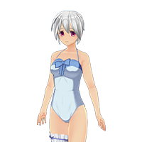 簡約蝴蝶結連身泳衣服飾組