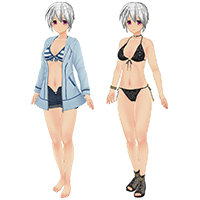 清爽夏日泳裝＆髮型組